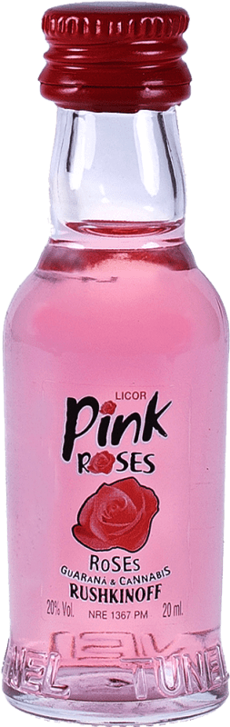 Envoi gratuit | Vodka Antonio Nadal Rushkinoff Pink — Rosé Espagne Mini-Bouteille 2 cl Roses
