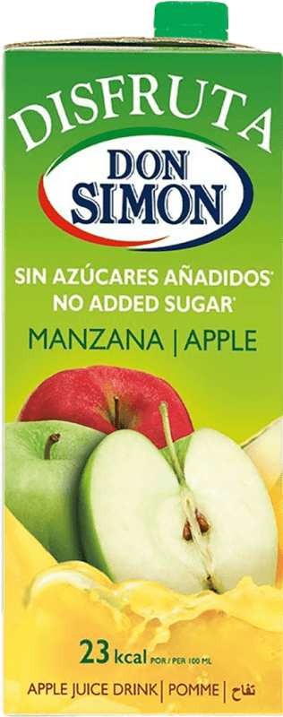 Envio grátis | Caixa de 12 unidades Sumo Don Simón Disfruta Espanha Tetra Brik 1 L Manzana — Maçã
