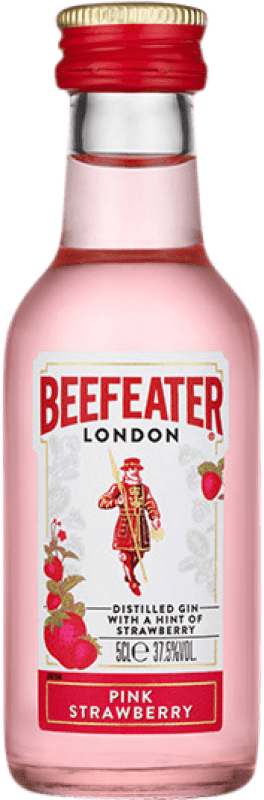 4,95 € Free Shipping | Genever Gin Beefeater Pink Miniature Bottle 5 cl Strawberry
