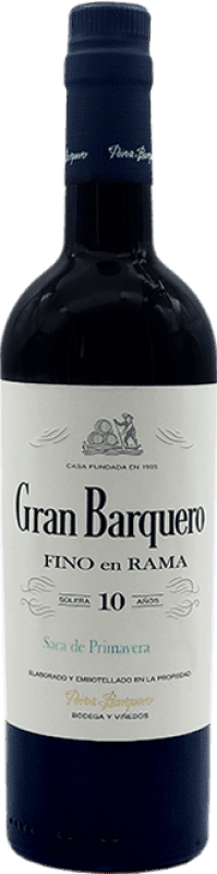 28,95 € Бесплатная доставка | Креплёное вино Pérez Barquero Gran Barquero Saca de Primavera Fino en Rama — Фино Эн Рама D.O. Montilla-Moriles Средняя бутылка 50 cl