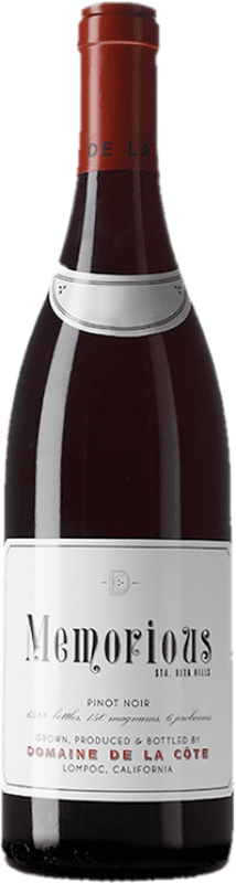 Free Shipping | Red Wine Domaine de La Cote Memorious A.V.A. Santa Rita Hills California United States Pinot Noir 75 cl