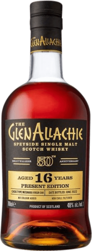 572,95 € Envio grátis | Whisky Single Malt Glenallachie Billsys 50th Special Anniversary Edition — Edição Especial Aniversário, Japanese Mizunara Oak Cask — Barrica de Carvalho Japonês Mizunara