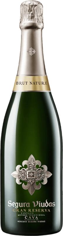 Бесплатная доставка | Белое игристое вино Segura Viudas Brut Nature — Брют Натюр Vintage, Premium — Премиум Гран Резерва D.O. Cava Испания 75 cl