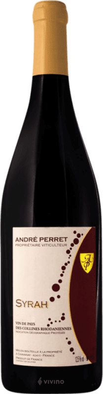Kostenloser Versand | Rotwein André Perret I.G.P. Collines Rhodaniennes Rhône Frankreich Syrah 75 cl