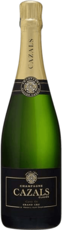 32,95 € 送料無料 | 白のスパークリングワイン Claude Cazals Carte Or Grand Cru, Blanc de Blancs A.O.C. Champagne ハーフボトル 37 cl