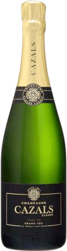 32,95 € Spedizione Gratuita | Spumante Bianco Claude Cazals Carte Or Grand Cru, Blanc de Blancs A.O.C. Champagne Mezza Bottiglia 37 cl
