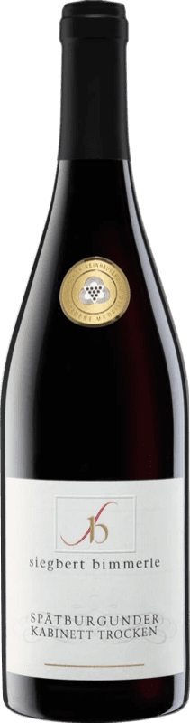 Envío gratis | Vino Tinto Siegbert Bimmerle Trocken — Seco Kabinett — Cosecha Madura I.G. Baden Baden Alemania Pinot Negro 75 cl