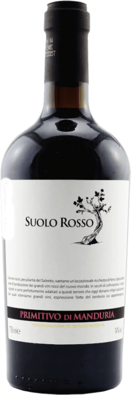 19,95 € Spedizione Gratuita | Vino Rosso Vigneti del Salento Suolo Trocken — Secco D.O.C. Primitivo di Manduria