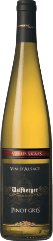 Envio grátis | Vinho Branco Wolfberger Semiseco — Meio Seco VV Vieilles Vignes — Vinhas Velhas A.O.C. Alsace Alsácia França Pinot Cinzento 75 cl