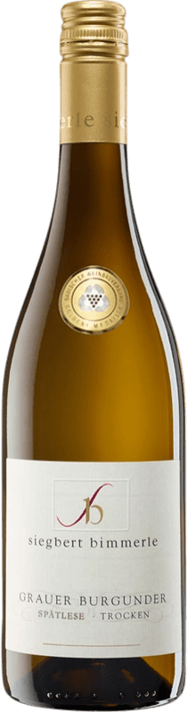 Envío gratis | Vino Blanco Siegbert Bimmerle Trocken — Seco Spätlese — VT Vendimia Tardía I.G. Baden Baden Alemania Pinot Gris 75 cl