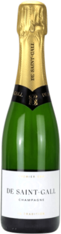 33,95 € Free Shipping | White Sparkling Wine Saint Gall Brut Traditional, 1er Premier Cru A.O.C. Champagne Half Bottle 37 cl
