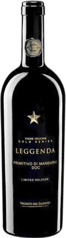 37,95 € Spedizione Gratuita | Vino Rosso Vigneti del Salento Leggenda Trocken — Secco Gold — Edizione Oro, Edizione Limitata D.O.C. Primitivo di Manduria