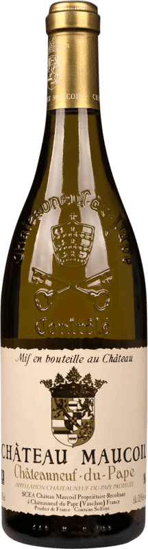 Envio grátis | Vinho Branco Château Maucoil Trocken — Seco A.O.C. Châteauneuf-du-Pape Rhône França Garnacha — Grenache, Bourboulenc, Clairette 75 cl