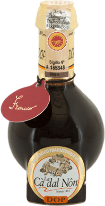 Envio grátis | Vinagre La Cà dal Non Tradicional, Balsâmico D.O.C. Modena Itália Garrafinha Miniatura 10 cl