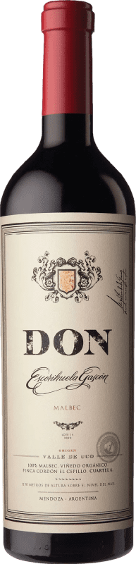 Envío gratis | Vino Tinto Escorihuela Gascón DON I.G. Mendoza Mendoza Argentina Malbec 75 cl