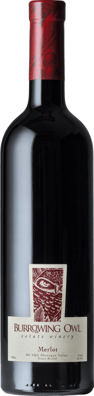 Envoi gratuit | Vin Rouge Burrowing Owl V.G.A. Okanagan Valley Canada Merlot 75 cl