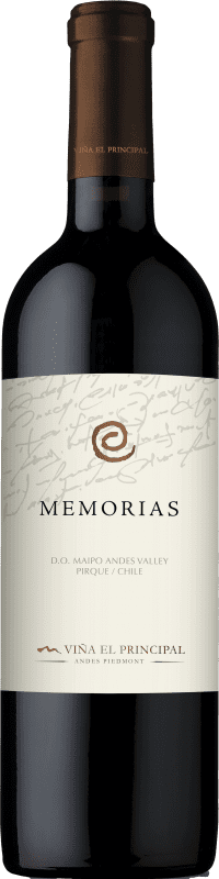 Free Shipping | Red Wine Viña El Principal Memorias I.G. Valle del Maipo Maipo Valley Chile Cabernet Sauvignon, Cabernet Franc, Petit Verdot 75 cl