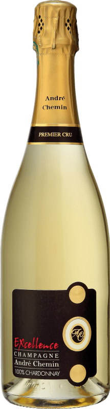 62,95 € | 白のスパークリングワイン André Chemin Excellence Brut — ブリュット 1er Premier Cru A.O.C. Champagne シャンパン フランス Chardonnay — シャルドネ 75 cl
