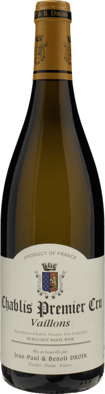 Envoi gratuit | Vin Blanc Jean-Paul & Benoît Droin Vaillons 1er Premier Cru A.O.C. Chablis Bourgogne France Chardonnay 75 cl