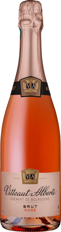Envio grátis | Espumante Rosé Vitteaut Alberti Brut — Bruto Rosé A.O.C. Crémant de Bourgogne Borgonha França Pinot Noir 75 cl
