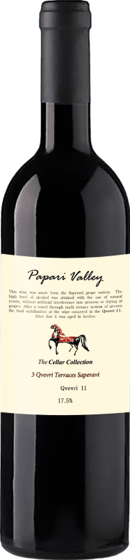 Envoi gratuit | Vin Rouge Papari Valley Cellar Collection I.G. Kakheti Kakhétie Géorgie Saperavi Organic — Biologique 75 cl