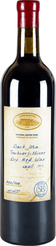 Envio grátis | Vinho Tinto Tchotiashvili Dark Uta I.G. Kakheti Kakheti Georgia Saperavi Organic — Bio 75 cl
