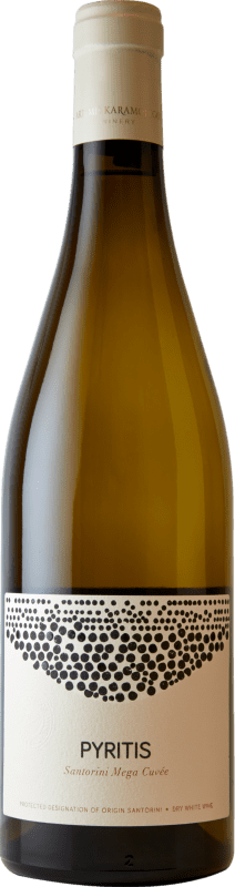 Envio grátis | Vinho Branco Artemis Karamolegos Pyritis Santorini Mega Cuvée P.D.O. Santorini Santorini Grécia Assyrtiko 75 cl