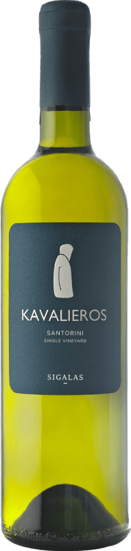 Kostenloser Versand | Weißwein Domaine Sigalas Kavalieros P.D.O. Santorini Santorini Griechenland Assyrtiko 75 cl