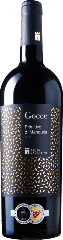 Envoi gratuit | Vin Rouge Feudi Salentini Gocce D.O.C. Primitivo di Manduria Pouilles Italie Primitivo 75 cl