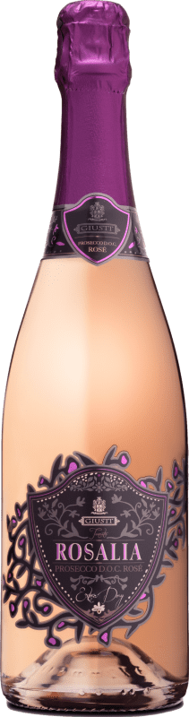 Envoi gratuit | Vin Mousseux Rosé Giusti Rosalia Extra Dry — Extra-Sec Rosé D.O.C. Prosecco Vénétie Italie Glera 75 cl