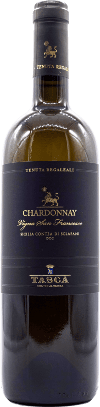 Envio grátis | Vinho Branco Tasca Conti d'Almerita Sicilia Tenuta Regaleali D.O.C. Contea di Sclafani Sicília Itália Chardonnay 75 cl