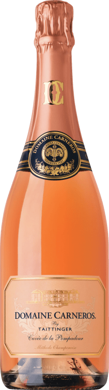 64,95 € | Espumoso Rosado Taittinger Domaine Carneros de la Pompadour Brut Cuvée, Rosé — Rosado California Estados Unidos Pinot Negro, Chardonnay 75 cl