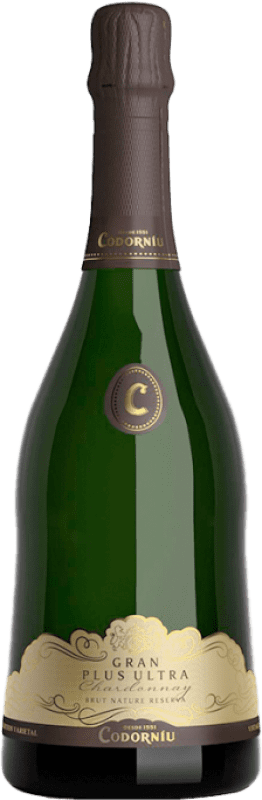 17,95 € Free Shipping | White Sparkling Wine Codorníu Gran Plus Ultra Brut Nature Reserve — Aged D.O. Cava Medium Bottle 50 cl