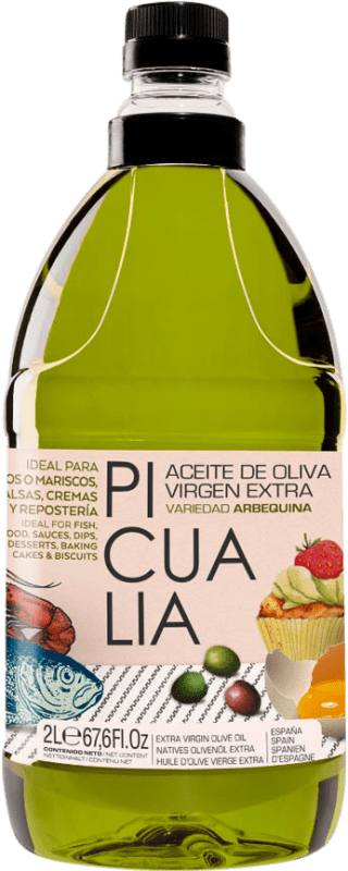 Envío gratis | Aceite de Oliva Picualia Familiar AOVE Virgen Extra Jaén España Arbequina Garrafa 2 L PET