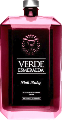 Бесплатная доставка | Оливковое масло Verde Esmeralda Ruby Pink — Розовый, ЭВО Экстра Вирджин Jaén Испания Hojiblanca — Охиблинка Средняя бутылка 50 cl
