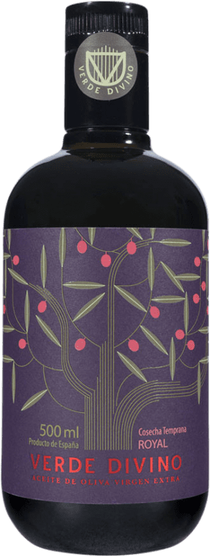 Kostenloser Versand | Olivenöl Verde Divino Cosecha Temprana — Frühe Ernte, E-NOL Extra Nativ Jaén Spanien Royal Medium-Flasche 50 cl