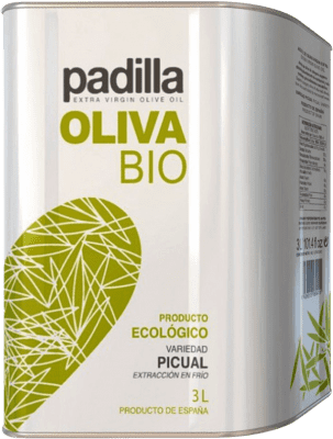 Envoi gratuit | Huile d'Olive Padilla HOVE Vierge Extra Jaén Espagne Picual Eco — Biologique Canette Spéciale 3 L