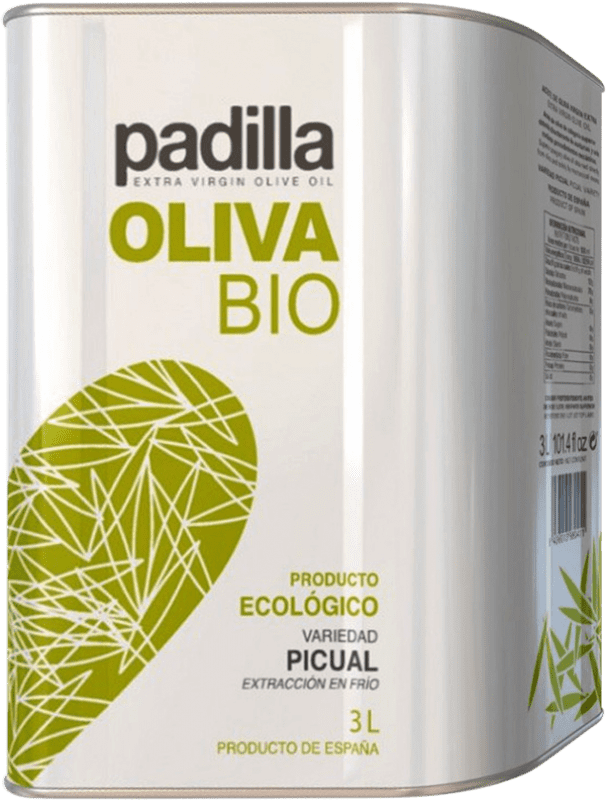 51,95 € | Huile d'Olive Padilla HOVE Vierge Extra Jaén Espagne Picual Eco — Biologique Canette Spéciale 3 L
