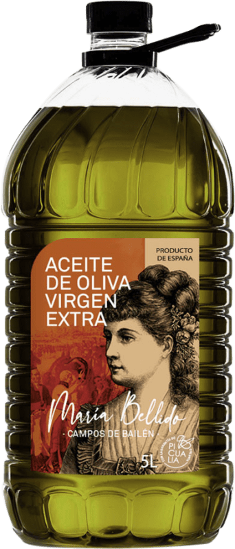 免费送货 | 橄榄油 María Bellido EVOO 特级初榨 Jaén 西班牙 Picual — 皮夸尔 塑料桶 5 L PET — 塑料
