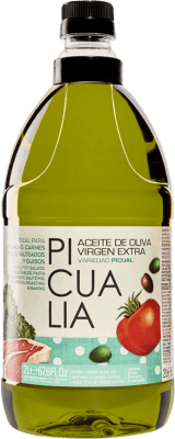 Olive Oil Picualia Familiar Picual EVOO Extra Virgin Jerrycan 2 L PET