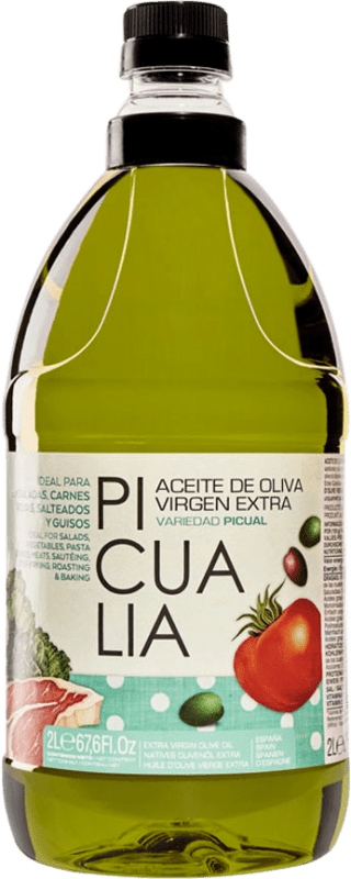 Spedizione Gratuita | Olio d'Oliva Picualia Familiar EVO Extra Vergine Jaén Spagna Picual Tanica 2 L PET