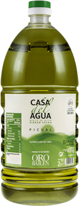 25,95 € Envío gratis | Aceite de Oliva Oro Bailén Casa del Agua PET Garrafa 2 L