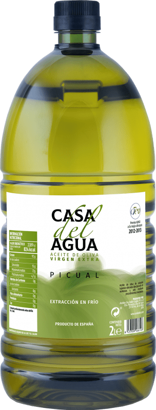 25,95 € Envío gratis | Aceite de Oliva Oro Bailén Casa del Agua PET Garrafa 2 L