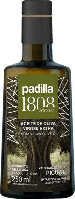 Envio grátis | Caixa de 20 unidades Azeite de Oliva Padilla 1808 Seleção, AOVE Virgem Extra Jaén Espanha Picual Garrafinha 25 cl