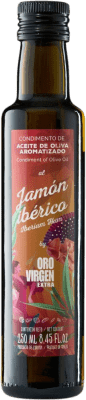 89,95 € | Caixa de 12 unidades Azeite de Oliva Aceitex Oro Virgen Extra Aromatizado con Jamón Ibérico Ciudad Real Espanha Cornicabra Garrafa Pequena 25 cl