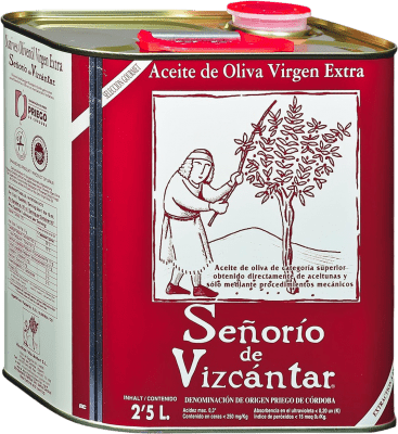 Free Shipping | Olive Oil Vizcántar Señorío de Vizcántar EVOO Extra Virgin D.O.P. Priego de Córdoba Córdoba Spain Special Can 2,5 L