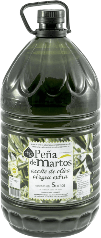 49,95 € | Huile d'Olive Tuccioliva Peña de Martos Virgen Extra PET Jaén Espagne Picual Carafe 5 L