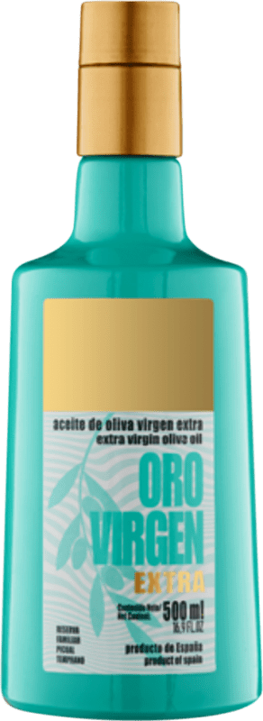 Kostenloser Versand | Olivenöl Aceitex Oro — Edition Gold, Cosecha Temprana — Frühe Ernte, Verde — Grüne, E-NOL Extra Nativ Ciudad Real Spanien Picual Medium-Flasche 50 cl