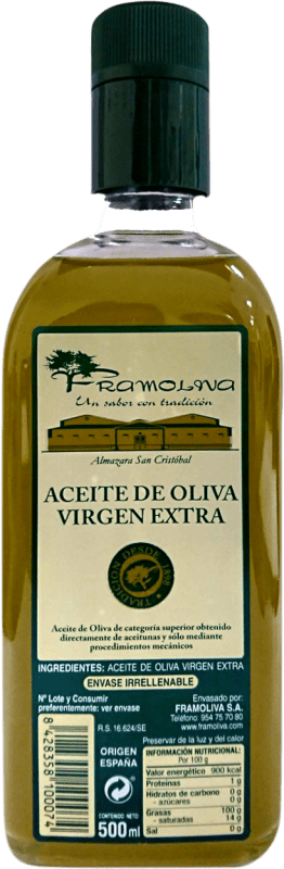 Envío gratis | Aceite de Oliva San Cristóbal Framoliva AOVE Virgen Extra Sevilla España Botella Medium 50 cl