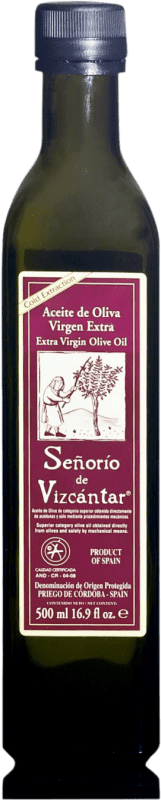 8,95 € Envío gratis | Aceite de Oliva Vizcántar Señorío de Vizcántar AOVE Virgen Extra D.O.P. Priego de Córdoba Botella Medium 50 cl